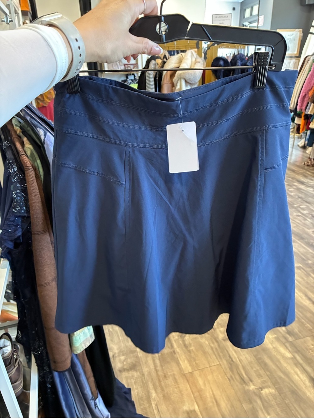 Athleta Navy All Day Skort with Elastic Waistband